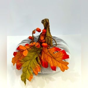 “Autumn” Velvet Pumpkin Home Decor